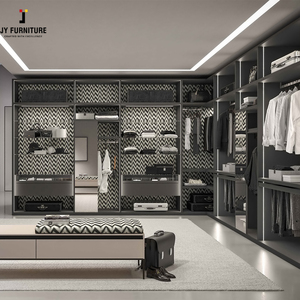 JY Project Armoire murale de chambre à coucher sur mesure de style européen moderne en bois, meubles vietnamiens, dressing, organisateur d'armoire - Product Image 5