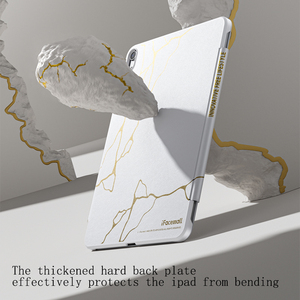 Nouvel Étui en Cuir PU Plaqué Or OEM/ODM pour <span class=keywords><strong>iPad</strong></span> 10e/11e Génération A16 2025, Protection Intégrale avec Boucle pour Stylet et Chargement Magnétique, <span class=keywords><strong>Marbre</strong></span> Doré - Product Image 5