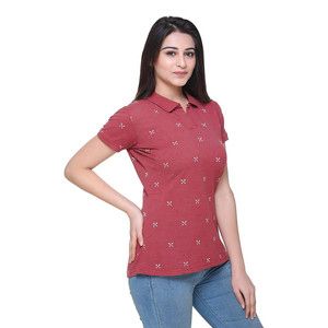 เสื้อโปโลผู้หญิงทรงปกติ สีพื้น แฟชั่นลำลอง ดีไซน์ใหม่ แขนสั้น สีพื้น - Product Image 3