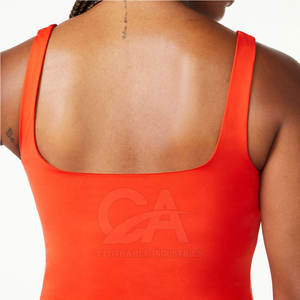 Camiseta sin mangas de verano para mujer, talla grande, ajustada, transpirable, de elastano/poliéster, con espalda cruzada y cintura alta, modelo 2026 - Product Image 5
