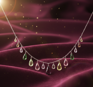 Collar con Múltiples Formas y Piedras, Plata de Ley 925, Chapado en Oro de 18K, 16 Pulgadas, Collar con Dijes, Joyería de Plata a Precio de Mayoreo - Product Image 1