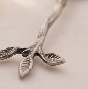 Ensemble de cuillères à thé en métal au design rustique en forme de branche, finition mate, style vintage, compatibles lave-vaisselle, pour la cuisine - Product Image 2