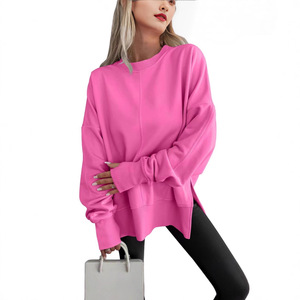 Sweat-shirt à capuche personnalisé avec logo, manches longues, style hip-hop, respirant, uni, col ras du cou, coupe ample et oversize en polaire - Product Image 1