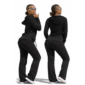 Custom Wholesale Women Tracksuit <b>Set</b> Hoodie <b>Jogger</b> 2 Piece Outfit Casual Sweat Suit Lounge Wear Fashion <b>Matching</b> <b>Set</b> - Product Image 4