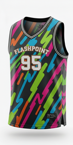 Camiseta de Baloncesto Sublimada, Malla Birdseye, Logotipo Frontal, Transpirable, Secado Rápido, Estilo Profesional, Cuello en V, Sin Mangas, Personalizable para Equipos - Product Image 4