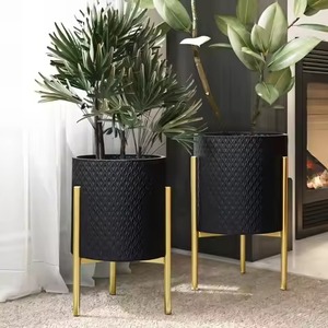 Maceta Decorativa de Metal para Interiores y Exteriores, Maceta Decorativa para Plantas, Hogar, Jardín, Balcón - Product Image 1