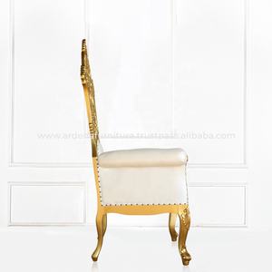 Carved Royal <b>Wooden</b> Throne <b>Chair</b> High Back Tufted Antique French Design for Hotel Events Weddings Indoor Leisure for Apartment - Product Image 4