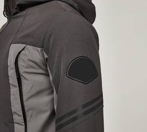 Chaqueta Cortavientos con Capucha para Hombre, Simple, de Nailon Arrugado, Impermeable, Transpirable, con Cierre, Diseño 3D, para Uso Casual al Aire Libre - Product Image 6