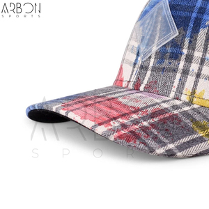 Casquettes 6 panneaux personnalisées 2026 à motif à carreaux vintage multicolore de haute qualité, par un fournisseur de premier choix, dernières nouveautés - Product Image 5