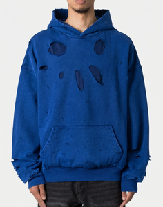 Vente en gros OEM – Sweat à capuche unisexe en molleton 100 % coton avec logo personnalisé, épaules tombantes, style streetwear, pour les marchés américains (vente en gros) - Product Image 5