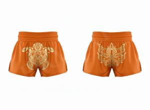 Shorts de boxe en satin pour hommes, Muay Thai professionnel, MMA, logo personnalisé brodé, entraînement d'arts martiaux, shorts souples et durables pour hommes - Product Image 2
