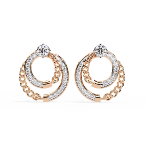 Pendientes Ajretail con Diamantes Naturales Celestial Link de 0.46ct - Color HI Claridad VS-SI para Corte Brillante Redondo Certificado - Product Image 2