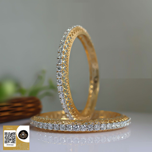 Fashion Indian <b>Bangles</b> Sliver Gold Plated White CZ Wedding <b>Bangles</b> for Women Silver Indian <b>Bangles</b> Wedding - Product Image 5