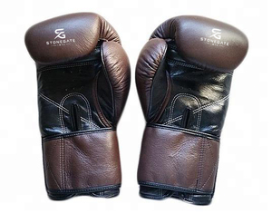 Gants de boxe en cuir respirant personnalisés, motif flamme, poignet réglable, équipement d'entraînement et de combat 2026 - Product Image 2
