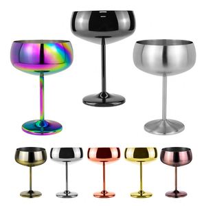 Vente en gros de verres à champagne élégants et incassables de 450 ml (15 oz), coupe en acier inoxydable, verre à cocktail Martini, verrerie de bar, gobelet en métal - Product Image 3