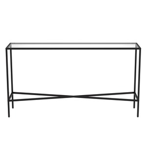 Mesa de Sofá Rectangular Estrecha con Marco de Hierro Delgado, Espejo y Diseño Moderno Convertible para Exhibición en Sala de Estar de Hotel - Product Image 1