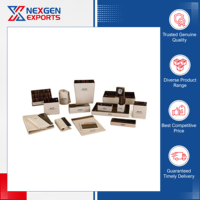 Nexgen Exports présente un ensemble d'articles de luxe pour hôtels en cuir PU écologique de qualité supérieure, design personnalisé.