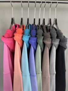 Sudadera con capucha de algodón de 430 GSM de alto gramaje, oversize con hombros caídos, efecto lavado y estampado puff, con logotipo personalizado, venta al por mayor, marca privada, artículos de liquidación - Product Image 2