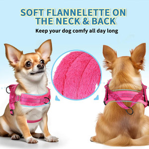 Harnais pour animaux de compagnie avec logo personnalisé, en nylon durable avec boucle robuste et bande réfléchissante pour les promenades quotidiennes - Product Image 2