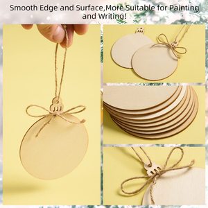 Tranches de bois minces panneau de projet artisanal contreplaqué inachevé pour la découpe au Laser bricolage ornements de noë<span class=keywords><strong>l</strong></span> en bois inachevé - Product Image 4