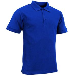 Camiseta de polo de poliéster 100% de calidad superior para hombre, transpirable, antiarrugas, elegante, informal, con logotipo frontal, de punto liso - Product Image 1