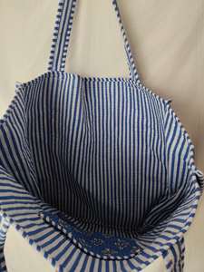 Sac fourre-tout artisanal en tissu de coton matelassé indien rose uni avec fermeture éclair, grand sac fait main pour femme, vente en gros - Product Image 4