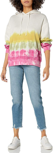 Women's Tie Dye Hoodie Drop Shoulder <b>Fleece</b> Sweatshirts <b>Jumper</b> Hood With Front Kangaroo Pocket New Style Pullover Hoodies - Product Image 3