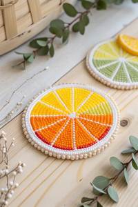 Posavasos Tradicional Bordado con Cuentas, Hecho a Mano, para Mesa de Comedor, Cocina y Decoración del Hogar - Product Image 2