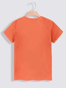 T-shirts décontractés pour femmes, coupe classique, tendance estivale, avec manches raglan contrastées, 100% coton tissé, motif imprimé - Product Image 4