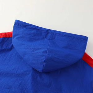 Chaqueta Cortavientos Impermeable OES Urban Flex con Media Cremallera, Ligera, con Bloques de Color, de Poliéster, para Exteriores, con Capucha y Bolsillos Ocultos con Cremallera - Product Image 6