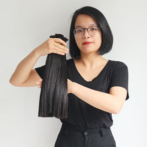 Extensions de cheveux humains lisses russes, vente en gros, prix d'usine, cuticule vierge alignée, cheveux crus péruviens - Product Image 2