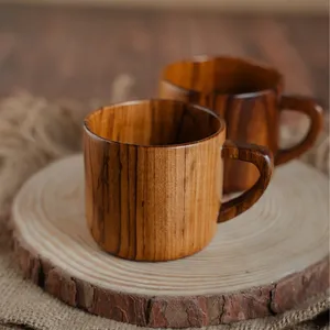 Wooden <b>Cups</b> & <b>Saucers</b> Classic Design Eco-Friendly 200ml Business Gift Lavie Creations Factory Direct From India - Product Image 2