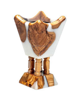 Layali Ramadán Resina de madera Mubkhar Quemador de incienso de lujo hecho a mano - Product Image 1