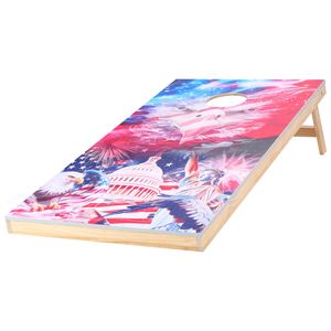 Set da Cornhole in Legno Massello Portatile 4x2 piedi, Tavole da Gioco per Interni ed Esterni per Adulti - Product Image 4