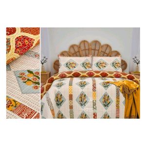 Rajwada Premium Cotton Bedcover 90x100 Inch <b>Bedspread</b> for Home & Hotel Stylish Bedding Accessory - Product Image 1