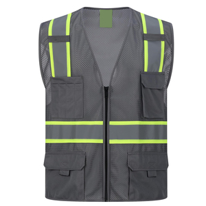 Chaleco Reflectante de Alta Visibilidad para Trabajadores de la Construcción, con Logotipo, Ropa de Trabajo, Chaleco de Seguridad - Product Image 1