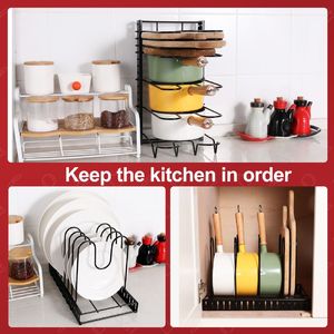 Scaffale da Cucina Regolabile, Soluzione Organizzativa e di Stoccaggio per Armadietti - Product Image 6