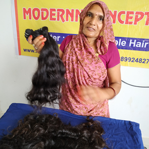 Cheveux humains vietnamiens bruts non transformés Genius Weft Wavy Machine Double Weft Natural Bundle None Virgin Hair Chemical Processing - Product Image 6