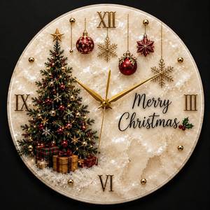 Reloj de Pared Redondo de Resina Moderno, Analógico, de Cuarzo, con Diseño de Copo de Nieve, Estilo Antiguo, para Sala de Estar, de Una Sola Cara, Funciona con Batería - Product Image 1
