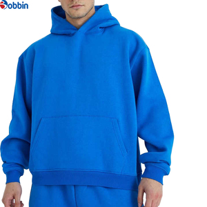 Nuevo Conjunto Deportivo para Hombre, Cómodo, con Capucha, Color Azul Sólido, Algodón, Casual, Manga Larga, para Otoño, Corte Regular - Product Image 5