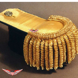 Epaulette Dorado Trenzado con Flecos, Accesorio para Desfiles y Ceremonias, de Lujo, Metálico, para Hombro - Product Image 1