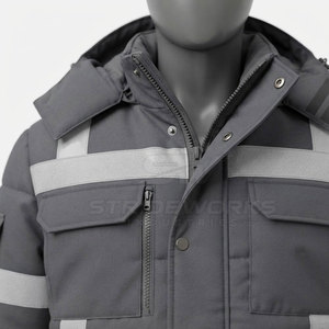 Lightweight Breathable Thermal Fleece Reflective <b>Softshell</b> <b>Jacket</b> Windproof Outdoor Comfort Daily Wear Hi <b>Visibility</b> Workwear - Product Image 5