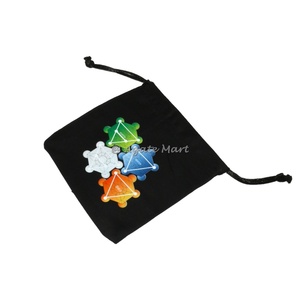 Tissu naturel T ree Of Life Sac d'emballage en coton emballage cadeau artisanal en cristal - Product Image 4