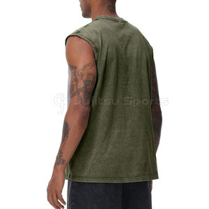 Easy Fit Acid Wash <b>Tank</b> <b>Top</b> <b>Men</b> 100% Cotton Casual Style Lightweight Breathable Eco-Friendly Quick Dry Comfortable Shape Simple - Product Image 3