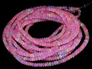 Cuentas facetadas de ópalo rosa etíope natural para la fabricación de joyas, proveedor mayorista, venta al por mayor, comercio global B2B, piedras preciosas - Product Image 5