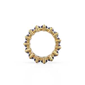 Cuentas de Tanzanita Azul de 14k con Corte Baguette / Cuentas Europeas de Tanzanita / Cuentas Redondas de Tanzanita / Adorno de Tanzanita en Oro Sólido - Product Image 5