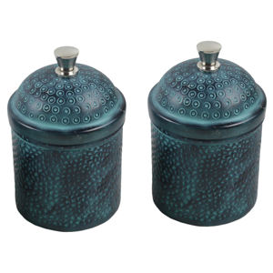 Recipiente Metálico Decorativo para Almacenamiento, con Tapa, Redondo, para Cocina, para Azúcar, en Varios Colores, Económico, Nueva Colección de Diseños - Product Image 6