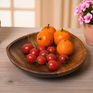 Wooden Breakfast Serving <b>Platter</b> Natural Wood Kitchen Tableware - Product Image 3