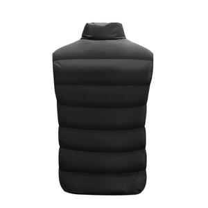 Gilet matelassé bleu marine pour homme, col montant, fermeture éclair, coupe-vent, vêtement d'extérieur d'hiver, style décontracté - Product Image 5