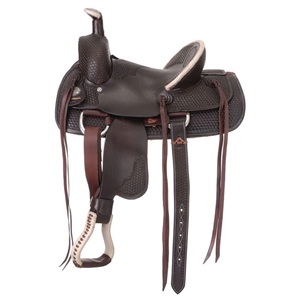 Silla de Montar Western de Cuero Suave y Algodón Hecha a Mano con Árbol de Plástico, Diseño Profesional Duradero y Herrajes Personalizados - Product Image 3